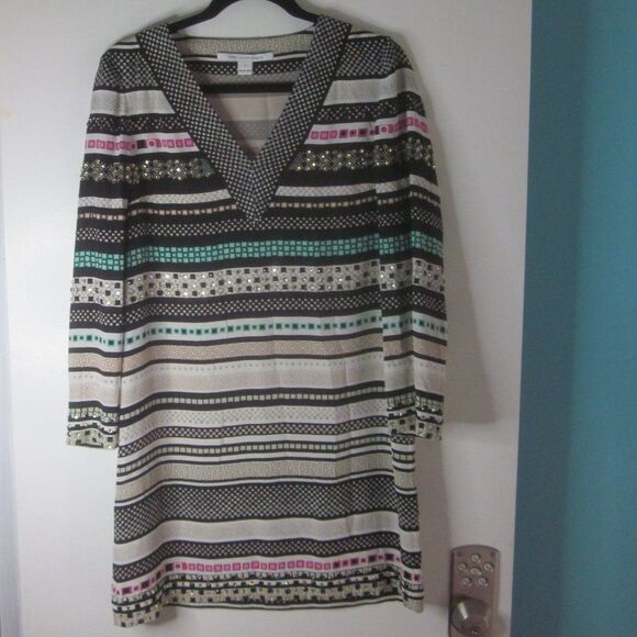 DVF Ruby Silk Dress Size 6 - Picture 6 of 16